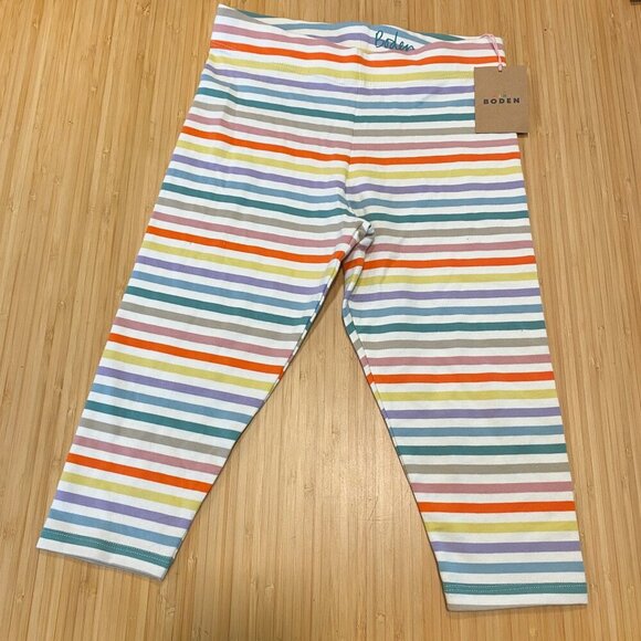Mini Boden Girls Striped Cropped‎ Leggings | Size 9-10Y | NWT - Picture 1 of 6